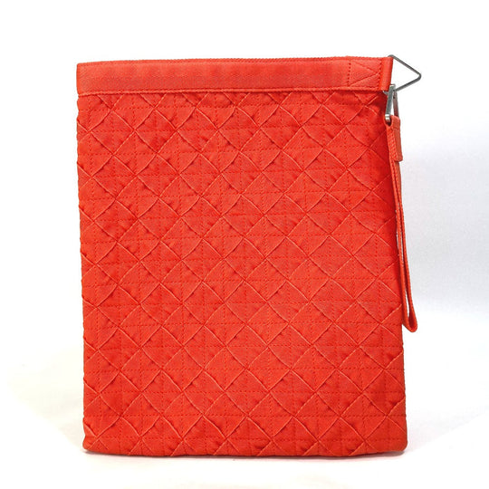 BOTTEGAVENETA Clutch bag 667060 polypropylene Orange INTRECCIATO light webbing mens Used Authentic