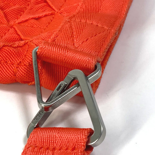 BOTTEGAVENETA Clutch bag 667060 polypropylene Orange INTRECCIATO light webbing mens Used Authentic