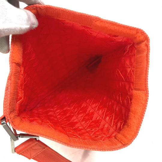 BOTTEGAVENETA Clutch bag 667060 polypropylene Orange INTRECCIATO light webbing mens Used Authentic