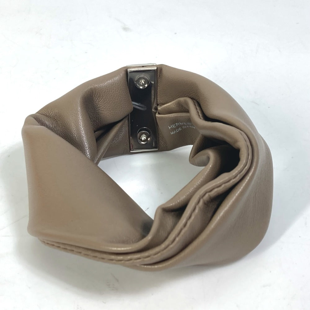 HERMES bracelet leather Brown accessories medor Torsado Women Used Authentic