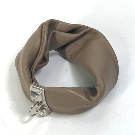 HERMES bracelet leather Brown accessories medor Torsado Women Used Authentic