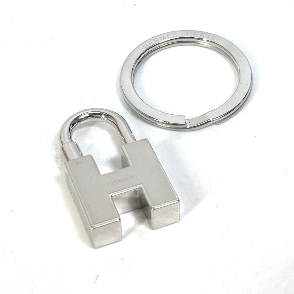 HERMES Key ring metal multicolor cadena quiz key Rainbow H logo Women Used Authentic