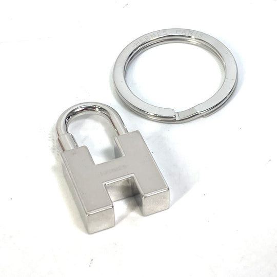 HERMES Key ring metal multicolor cadena quiz key Rainbow H logo Women Used Authentic