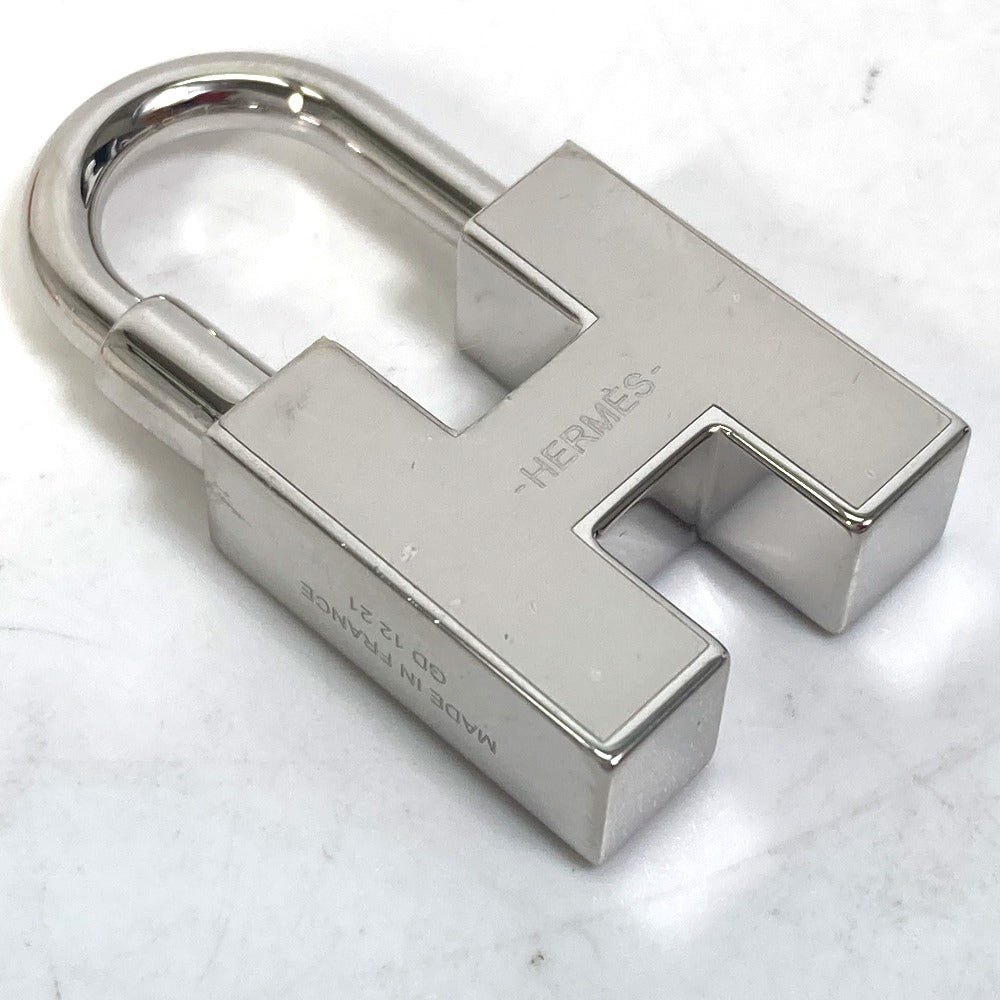 HERMES Key ring metal multicolor cadena quiz key Rainbow H logo Women Used Authentic