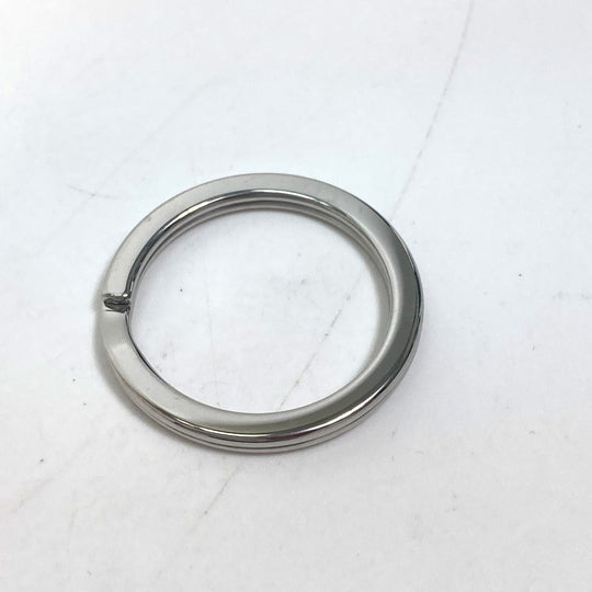 HERMES Key ring metal Silver H logo charm Blowjob a Cheval