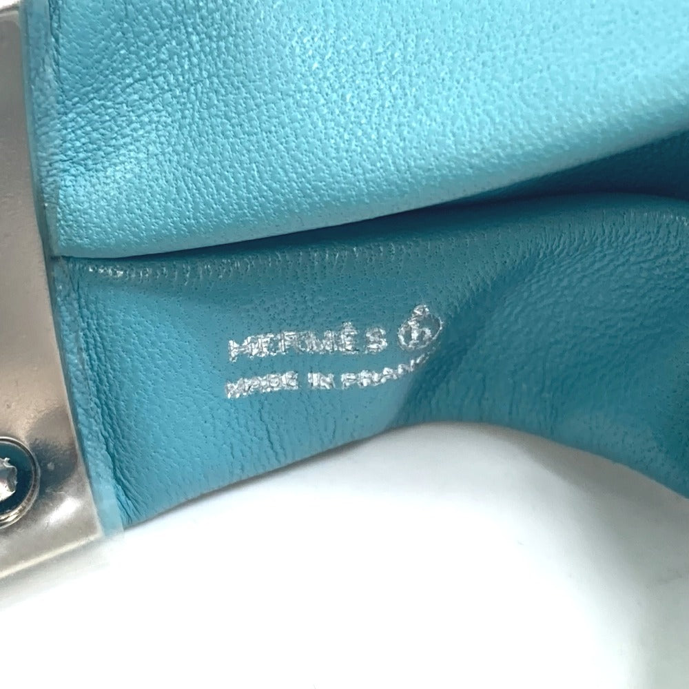 HERMES bracelet leather Light blue accessories medor Torsado