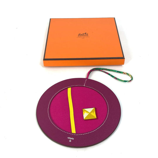 HERMES charm Epsom, Silk purple petit ash petit h