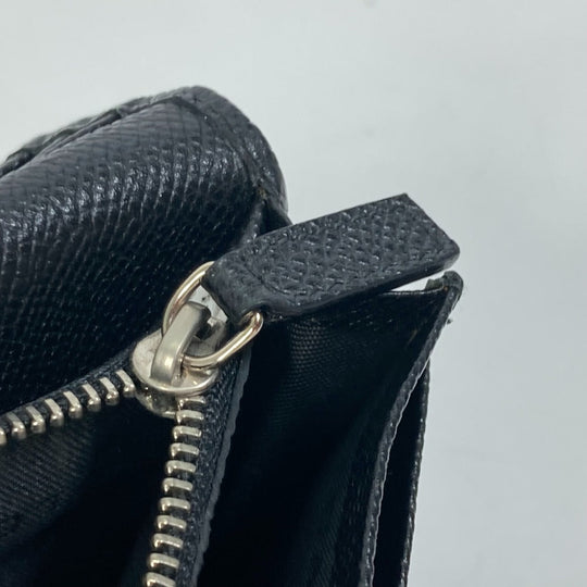 BVLGARI Long Wallet Purse leather black Bulgari Bulgari Classico mens Used Authentic