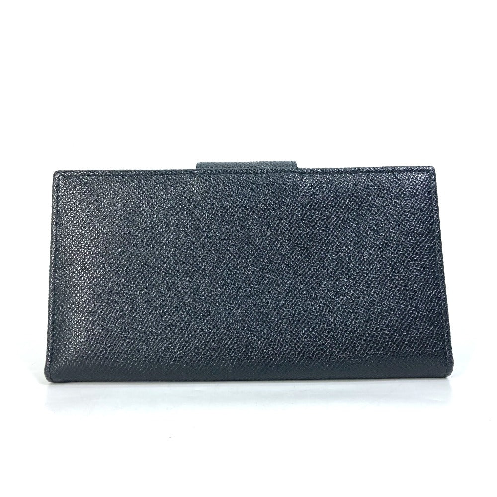 BVLGARI Long Wallet Purse leather black Bulgari Bulgari Classico mens Used Authentic