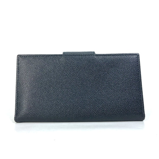 BVLGARI Long Wallet Purse leather black Bulgari Bulgari Classico mens Used Authentic