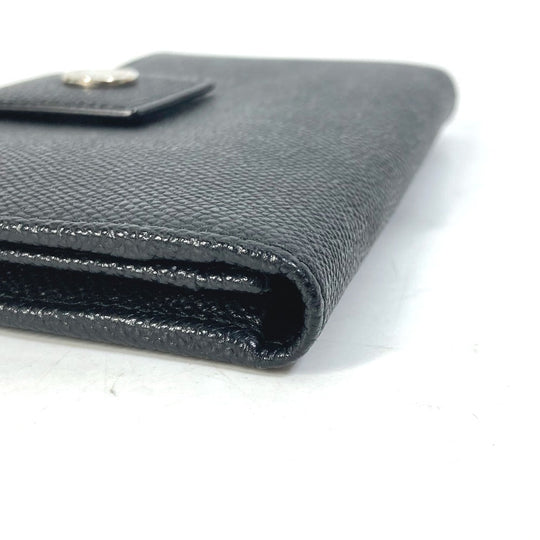 BVLGARI Long Wallet Purse leather black Bulgari Bulgari Classico mens Used Authentic