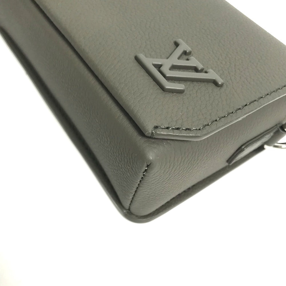LOUIS VUITTON Shoulder Bag M82281 leather Gray type Aerogram Fastline Wearable Wallet mens Used Authentic