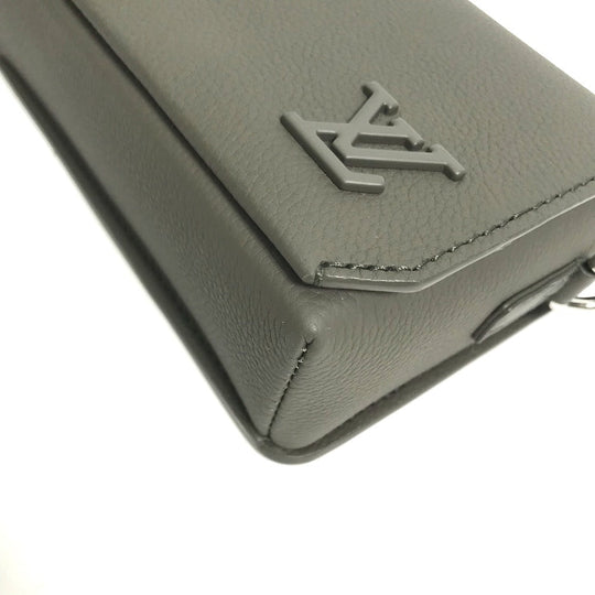 LOUIS VUITTON Shoulder Bag M82281 leather Gray type Aerogram Fastline Wearable Wallet mens Used Authentic