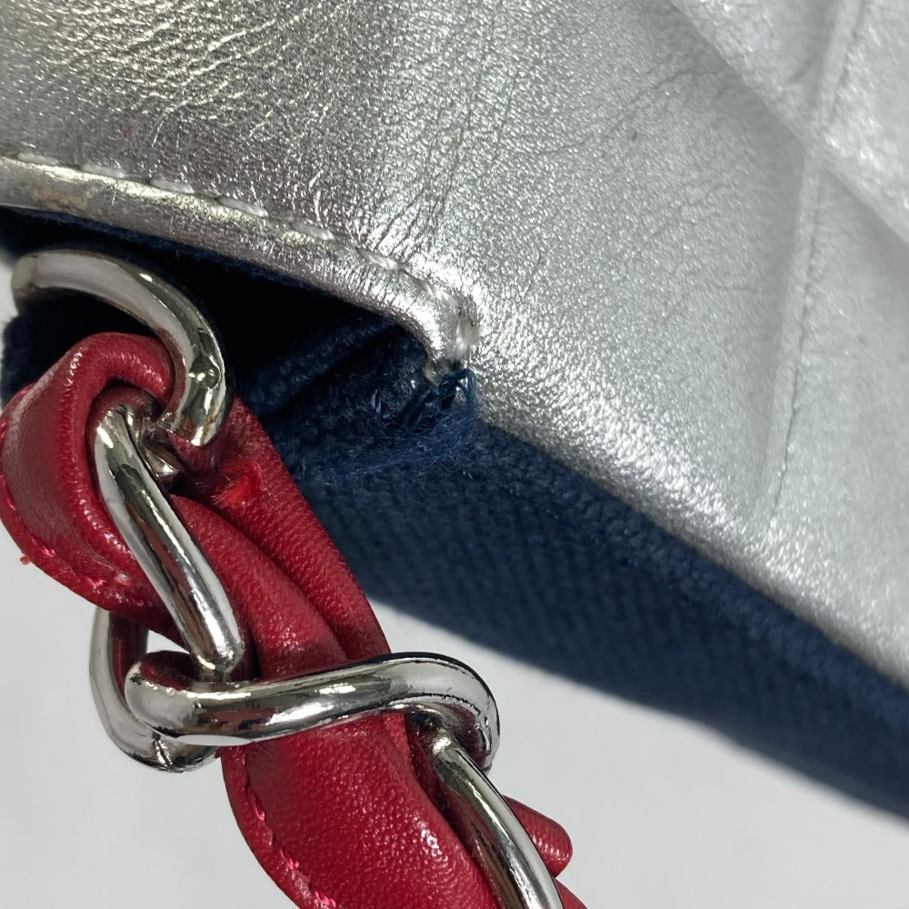 CHANEL Shoulder Bag Canvas / leather Navy vintage NO.5 Number 5 Women Used Authentic