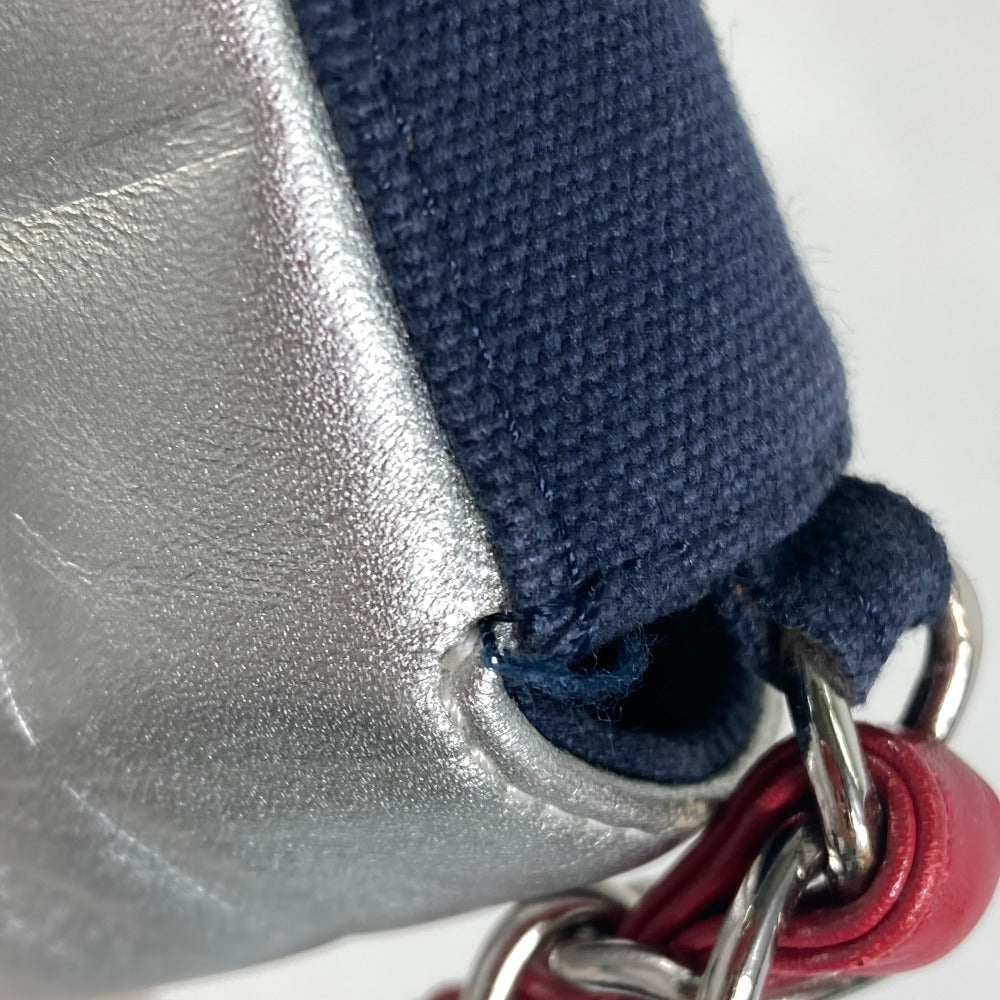 CHANEL Shoulder Bag Canvas / leather Navy vintage NO.5 Number 5 Women Used Authentic