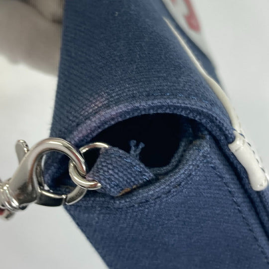 CHANEL Shoulder Bag Canvas / leather Navy vintage NO.5 Number 5 Women Used Authentic