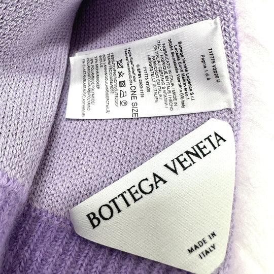 BOTTEGAVENETA Scarf 717775 mohair purple double mohair Women Used Authentic