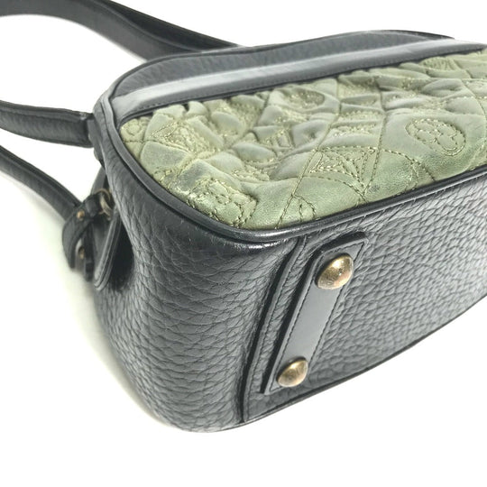 LOUIS VUITTON Handbag M95107 leather Khaki / Black Monogram Vienna Clara Women Used Authentic
