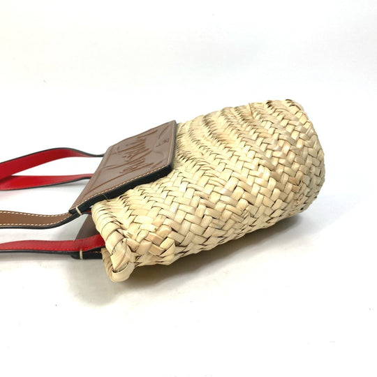 Christian Louboutin Handbag 1215226 Raffia leather beige basket bag basket bag basket