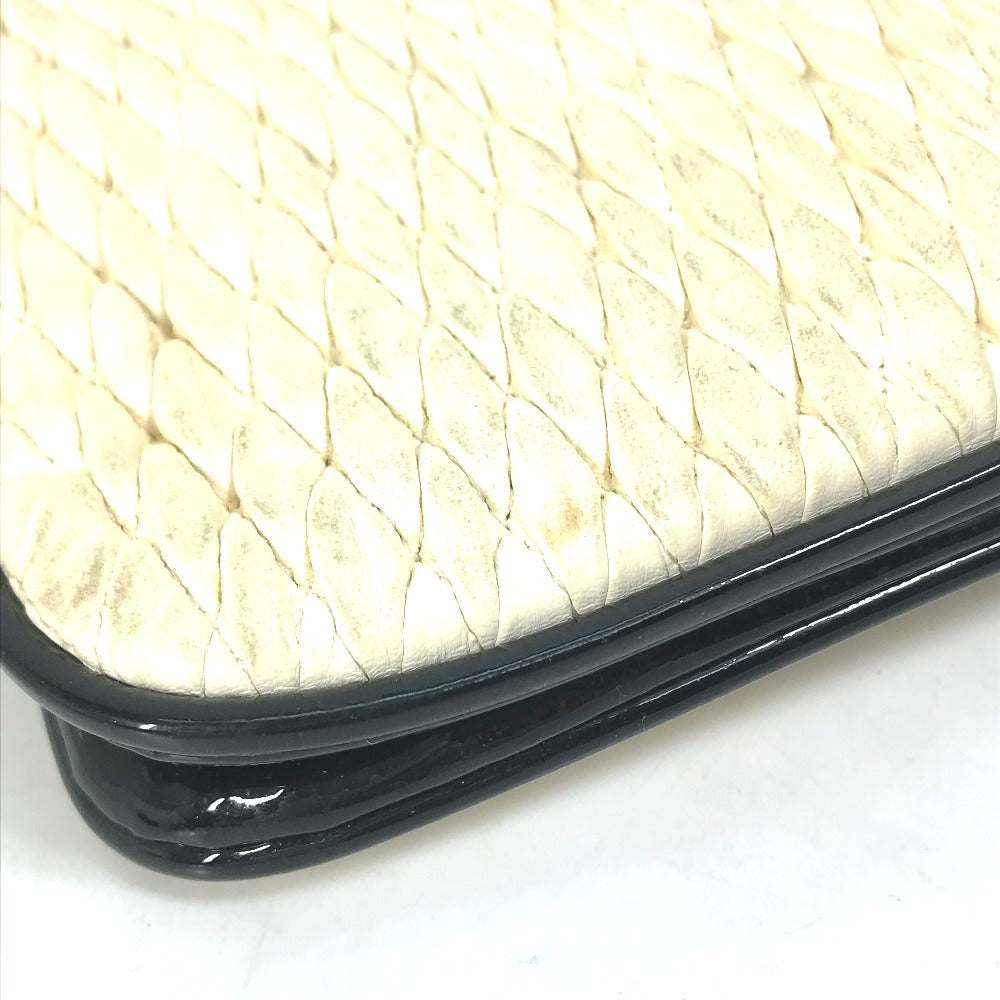 CHANEL Shoulder Bag Lambskin, Patent Leather white CC COCO Mark Women Used Authentic