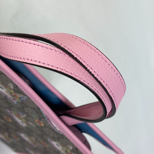 GUCCI Handbag 630542 GG Supreme Canvas Beige / pink Rabbit Higuchi Yuko Rabbit Chilled license Kids Used Authentic