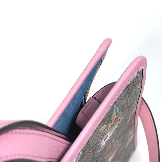 GUCCI Handbag 630542 GG Supreme Canvas Beige / pink Rabbit Higuchi Yuko Rabbit Chilled license Kids Used Authentic