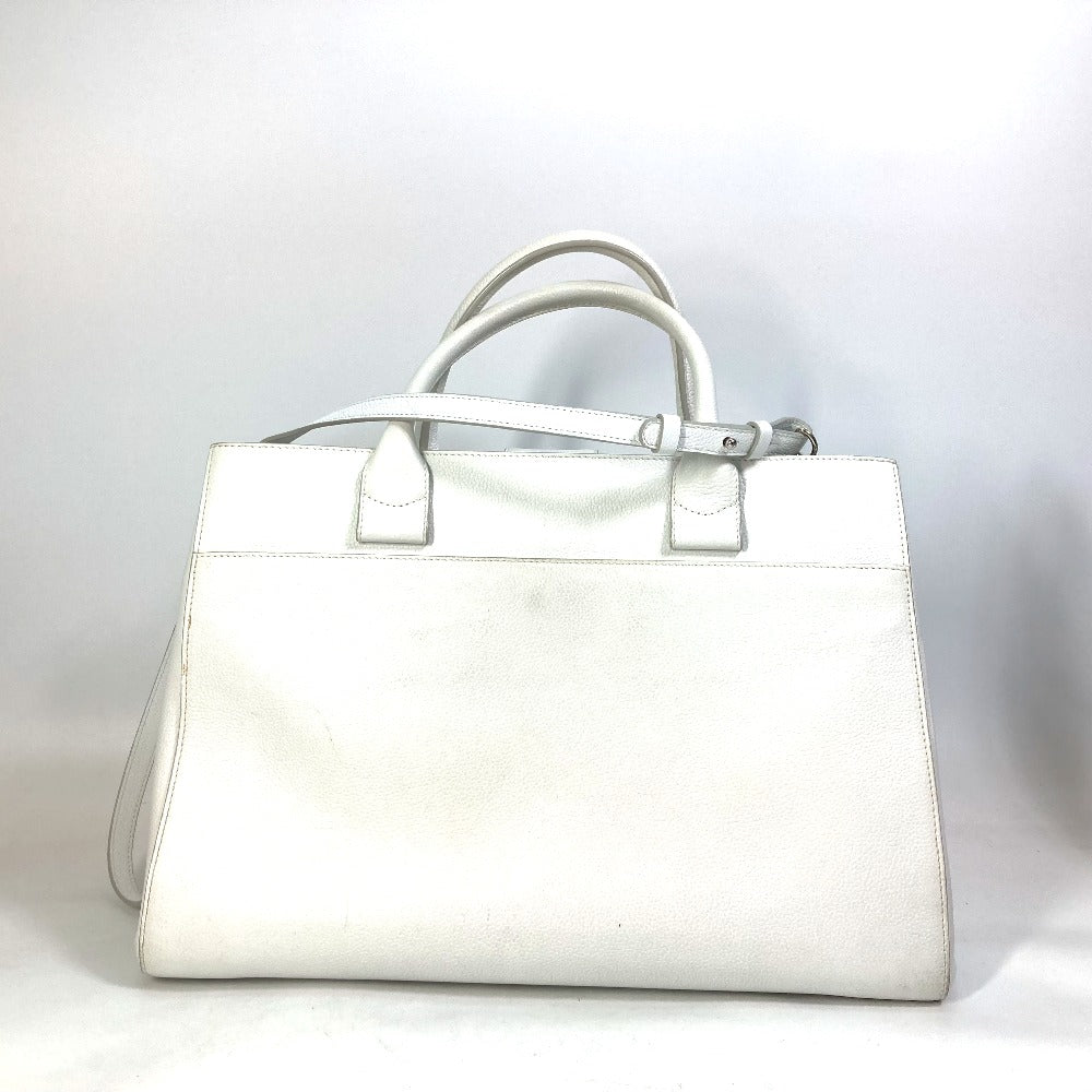 CHANEL Handbag A69931 Caviar skin white CC COCO Mark neo executive large Women Used Authentic