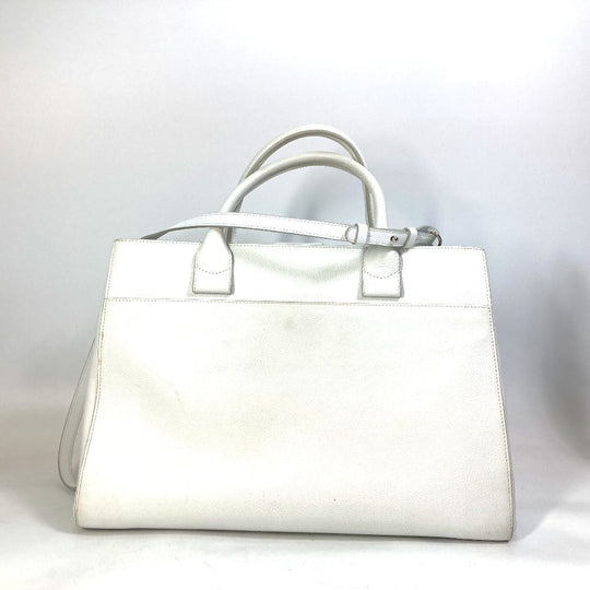 CHANEL Handbag A69931 Caviar skin white CC COCO Mark neo executive large Women Used Authentic