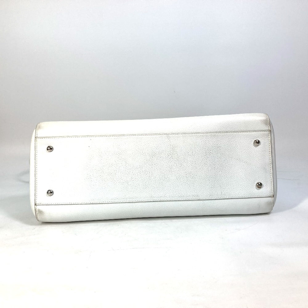 CHANEL Handbag A69931 Caviar skin white CC COCO Mark neo executive large Women Used Authentic