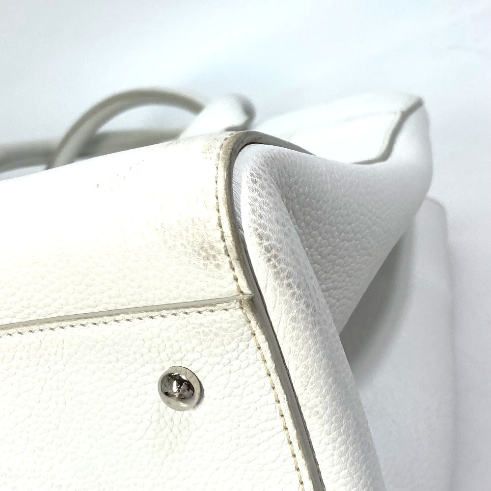 CHANEL Handbag A69931 Caviar skin white CC COCO Mark neo executive large Women Used Authentic