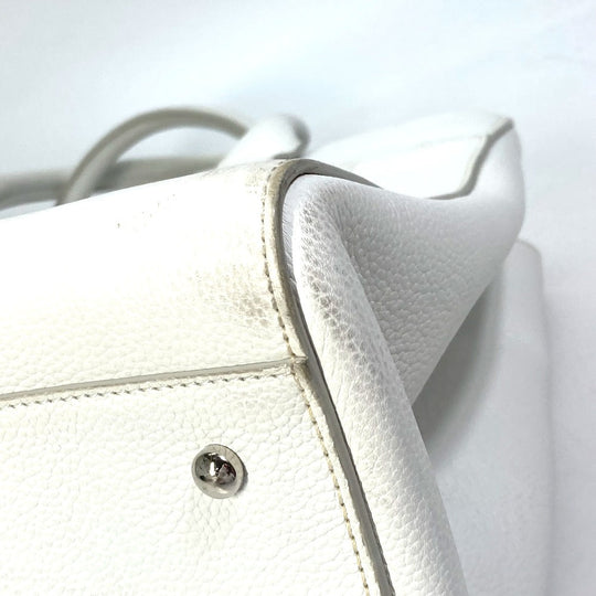 CHANEL Handbag A69931 Caviar skin white CC COCO Mark neo executive large Women Used Authentic