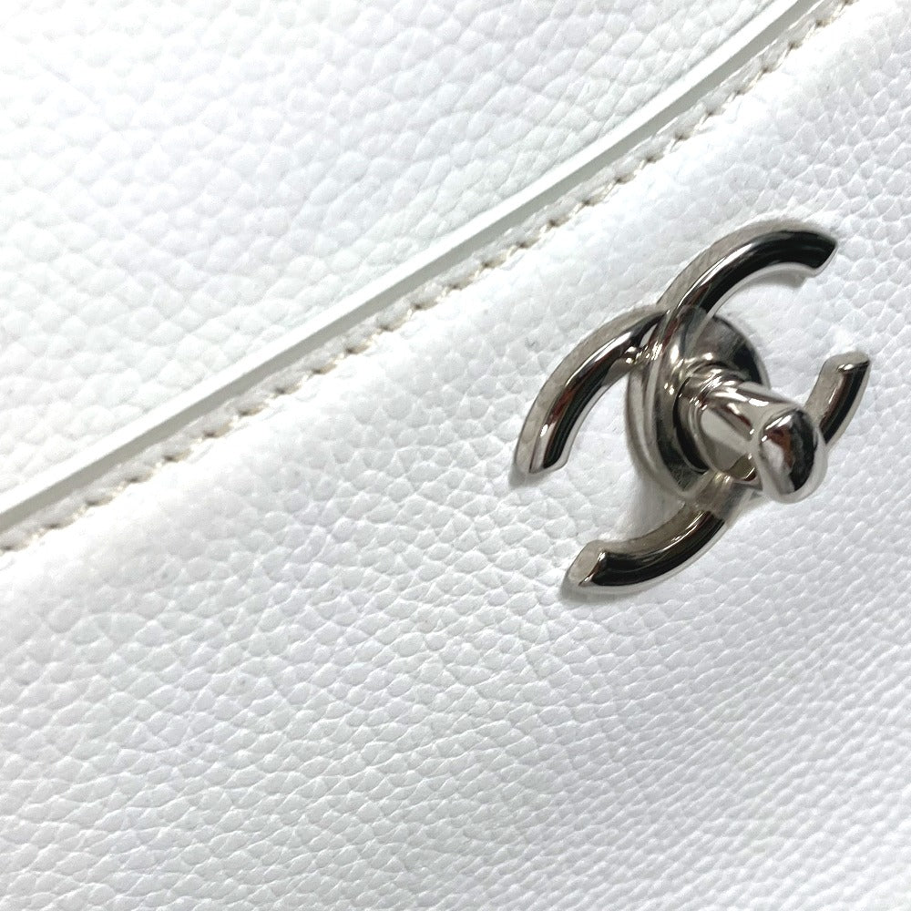 CHANEL Handbag A69931 Caviar skin white CC COCO Mark neo executive large Women Used Authentic