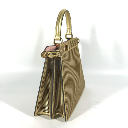 FENDI Handbag 8BN321 leather gold Versace VERSACE collaboration FENDACE Peekaboo Medium ISEEU Medium