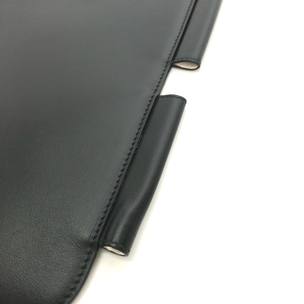 PRADA iPad case leather black By color 3D logo mens(Unisex) Used Authentic