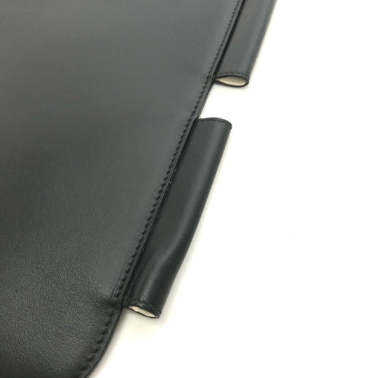 PRADA iPad case leather black By color 3D logo mens(Unisex) Used Authentic