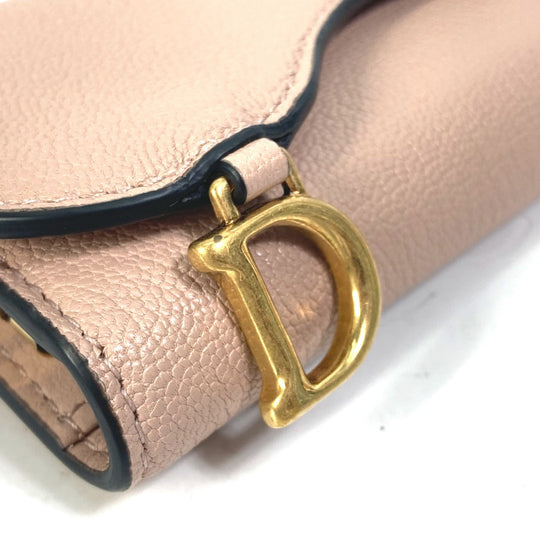 Dior Key case Key holder  S5695CCEH leather pink saddle Key case Key holder 4-row Women Used Authentic