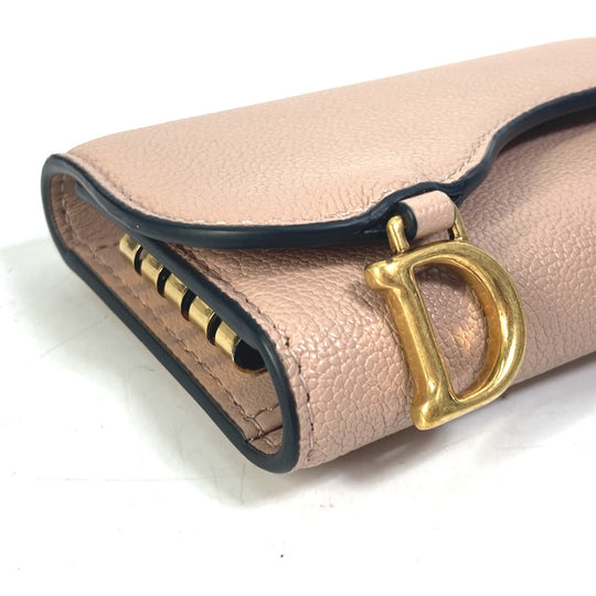 Dior Key case Key holder  S5695CCEH leather pink saddle Key case Key holder 4-row Women Used Authentic