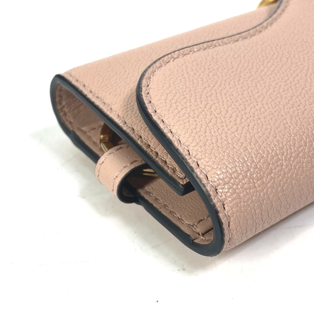 Dior Key case Key holder  S5695CCEH leather pink saddle Key case Key holder 4-row Women Used Authentic