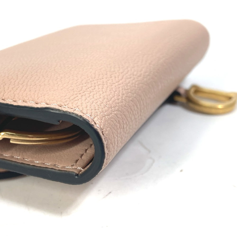 Dior Key case Key holder  S5695CCEH leather pink saddle Key case Key holder 4-row Women Used Authentic