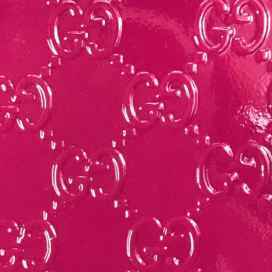 GUCCI Long Wallet Purse 309758 enamel pink Abbey GG pattern Guccisima Women Used Authentic