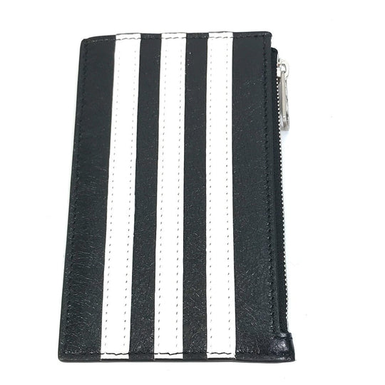 BALENCIAGA Coin case 721896 leather black logo card holder fragment case mens Used Authentic