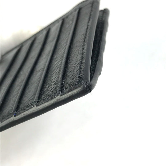 BALENCIAGA Coin case 721896 leather black logo card holder fragment case mens Used Authentic