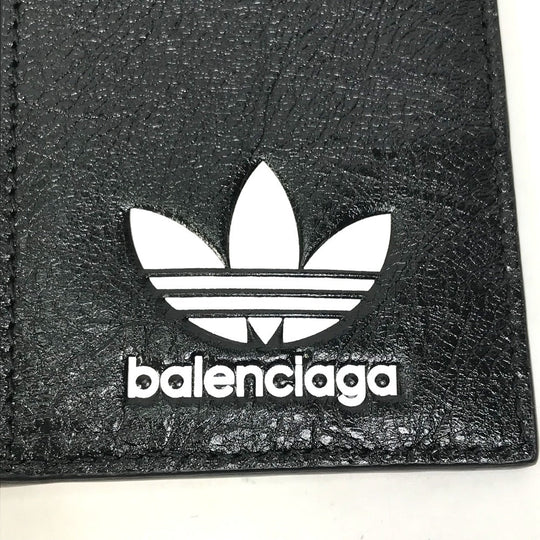 BALENCIAGA Coin case 721896 leather black logo card holder fragment case mens Used Authentic
