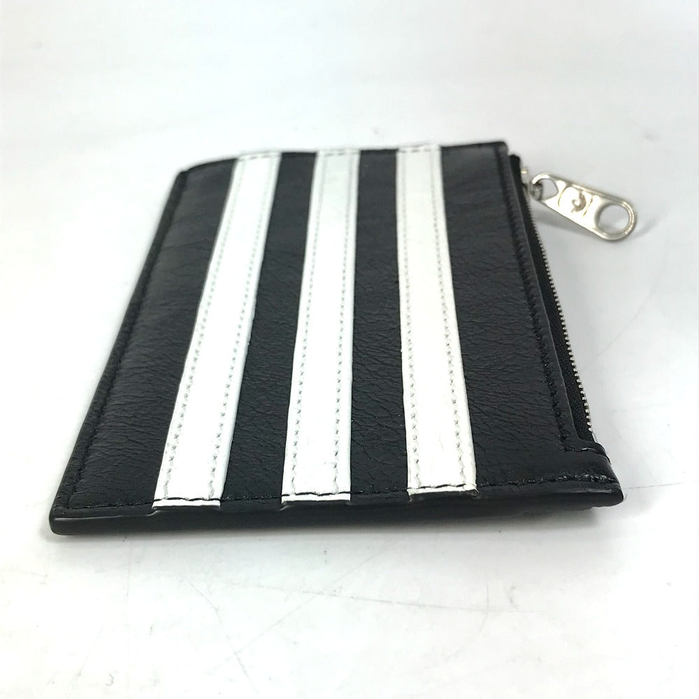 BALENCIAGA Coin case 721896 leather black logo card holder fragment case mens Used Authentic
