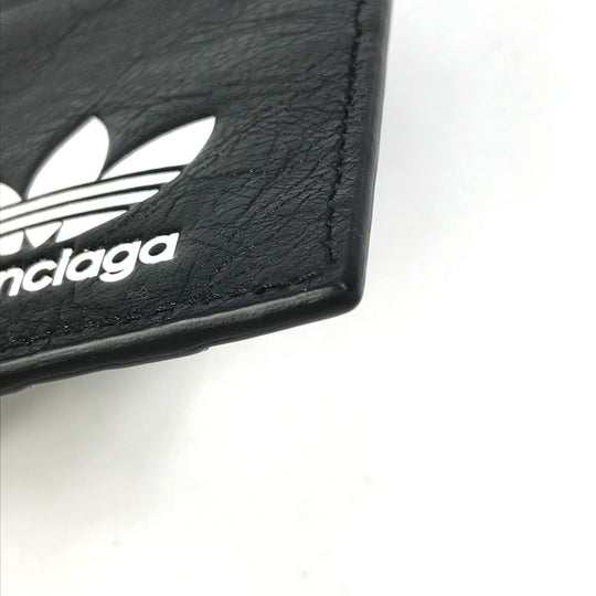 BALENCIAGA Coin case 721896 leather black logo card holder fragment case mens Used Authentic