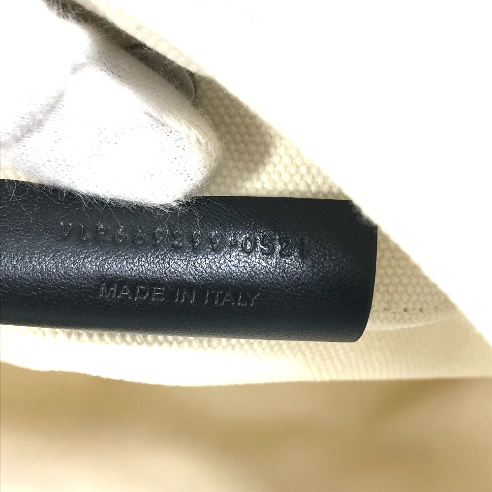 SAINT LAURENT PARIS Shoulder Bag 669299 Canvas / leather Beige x black rib gorge Women Used Authentic