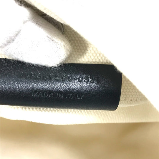 SAINT LAURENT PARIS Shoulder Bag 669299 Canvas / leather Beige x black rib gorge Women Used Authentic