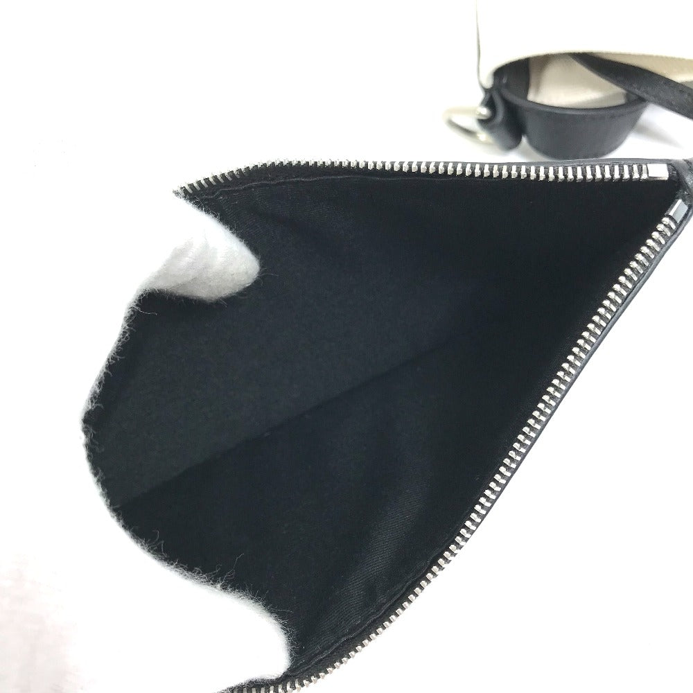SAINT LAURENT PARIS Shoulder Bag 669299 Canvas / leather Beige x black rib gorge Women Used Authentic