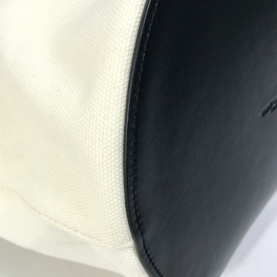 SAINT LAURENT PARIS Shoulder Bag 669299 Canvas / leather Beige x black rib gorge Women Used Authentic