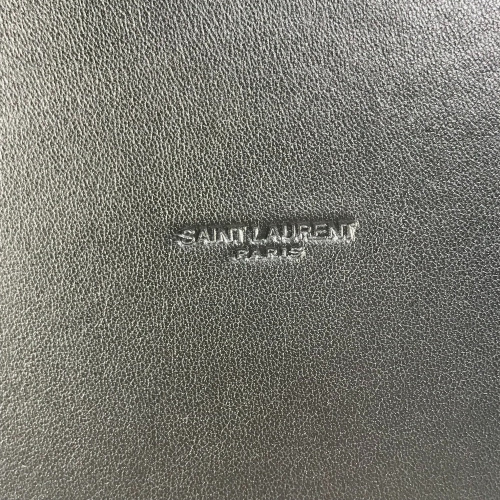 SAINT LAURENT PARIS Shoulder Bag 669299 Canvas / leather Beige x black rib gorge Women Used Authentic